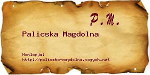 Palicska Magdolna névjegykártya