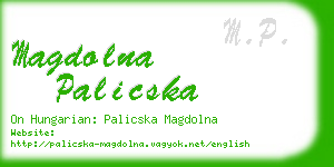 magdolna palicska business card